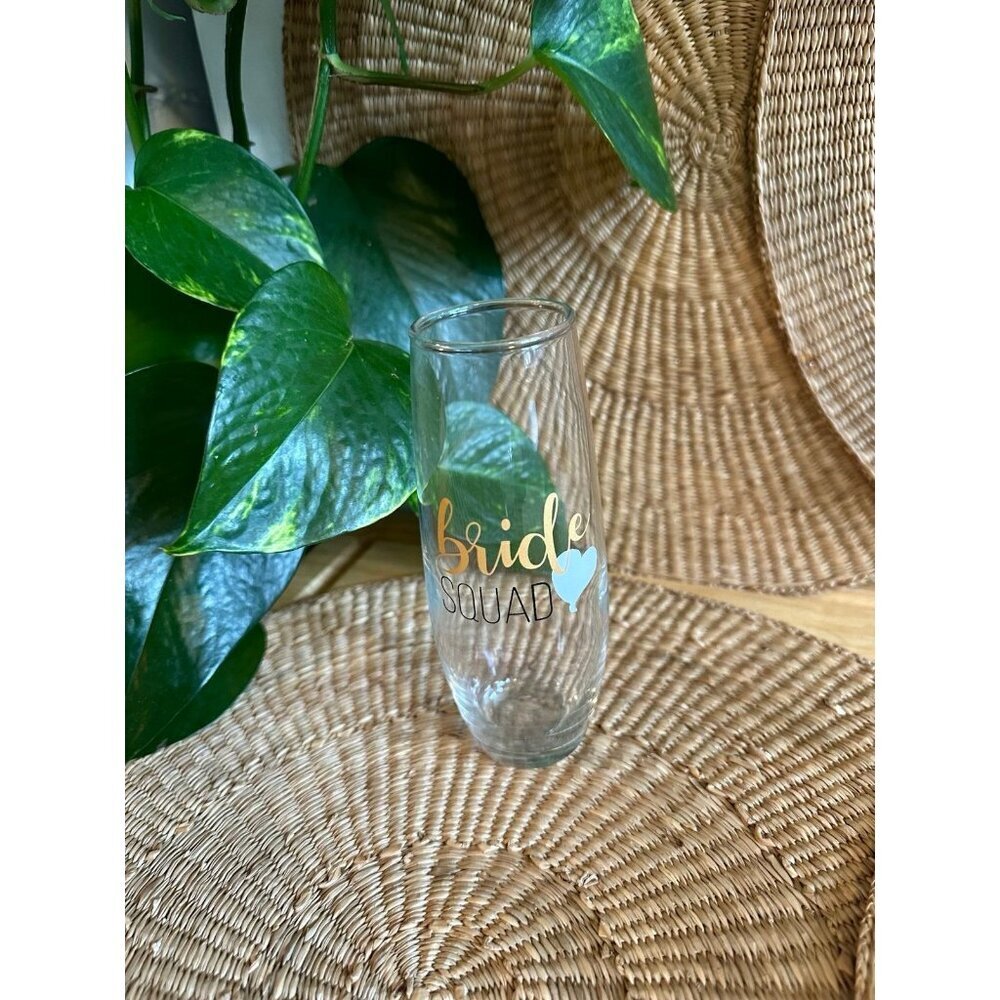 Bride Squad glass champagne flute